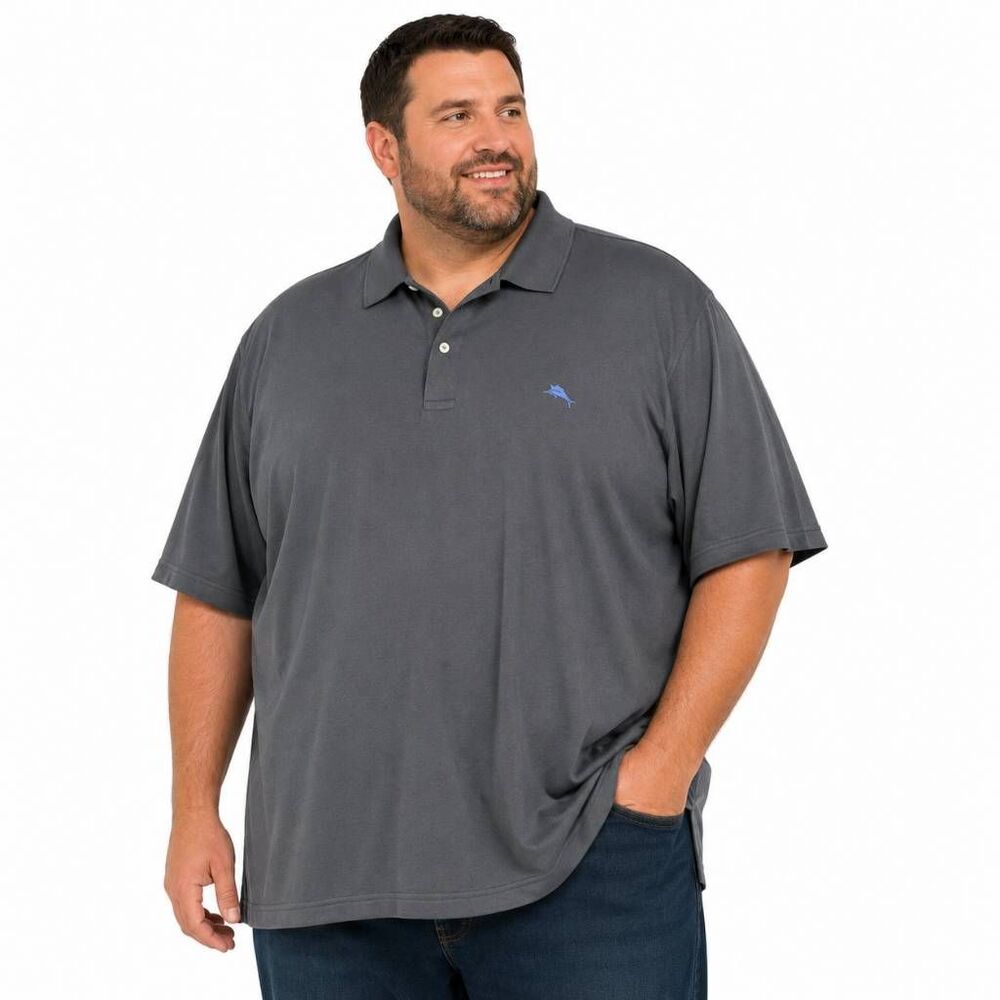 Tommy Bahama Supima Polo Black Men’s 4XT Big Tall